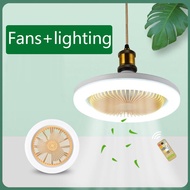 Led Ceiling fan light bulb 30W,E27 lamp holder,Remote Control Tricolor Dimmable light for Living Badroom Kitchen fan lamp