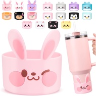 for Stanley Boot, Cute Cartoon Animal Silicone Boot for Stanley Cup 40 oz Quencher Adventure Tumbler