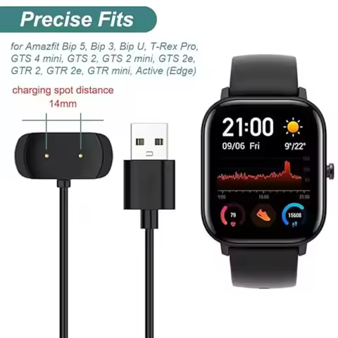 For Huami replacement charger is compatible with Amazfit GTS 2 GTS 2e GTS 2 GTR 2 GTR 2e