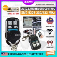 DOMI 4 in 1 Autogate Door Remote Control Key Duplicator SMC5326 330/433Mhz Switch Auto Gate Controller FREE Battery