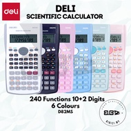 Deli Calculator Scientific Calculator Problem-Solving With Slide Cover 240 Functions 10+2 Digits D82