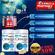 MegaLive Omega 600/300 Enteric Coated Softgel Capsules (2x100's)