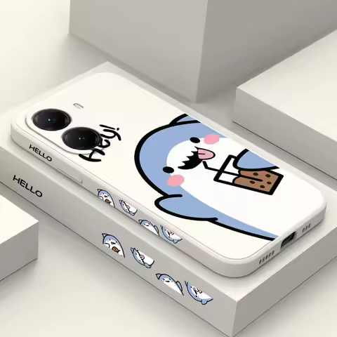 Cute Shark Phone Case For Xiaomi Poco X8 M8 F8 X7 M7 F7 C6 M6 F6 X5 M5 F5 Pro Max Ultra 4G 5G Silico