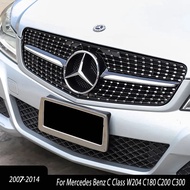 Car Front Grill Racing Replacement Grille Trim for Mercedes Benz C Class W204 S204 C204 C180 C200 C300 2007-2014 Tuning