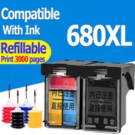 HP 680XL ink HP680XL ink Cartridge refillable for hp 1115 1118 2135 2138 2675 2676 2677 2678 3776