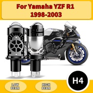 1PC/2PCS For Yamaha YZF R1 1998-2003 H4 LED Projector Lens Headlight Motorcycle LED Headlight Canbus