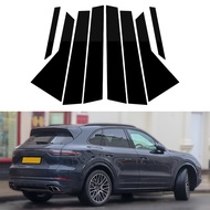 !in stock! 8Pcs Car Pillar Posts Door Window Trim Cover Sticker For Porsche Cayenne 9YA/9YB Chassis 