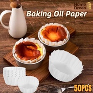50Pcs Disposable Baking Oil Paper 4/6/8 Inches Basque Cheesecake Pan Liners