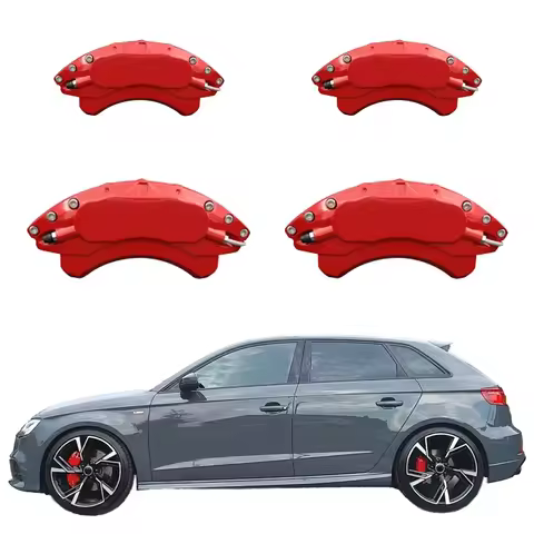For Audi Brake Caliper Covers Aluminum Alloy Rim Decorations for A3 A4 A5 A6 A7 Q3 Q5 Q4 Q6 Q7 Set o