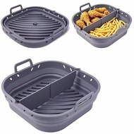 Silicone Air Fryer Liners Square Reusable Silicone Basket Easy to Clean Air Fryers Pot for 5.8 to 8 