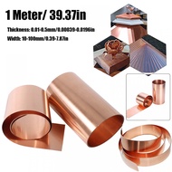 1Meter 999% Lá kim loại Cu nguyên chất - Độ dày 001mm-05mm - Dải đồng cuộn tấm đồng cho đồ trang sức