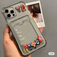 Softcase Slot Card Holder Unique cute Monsters Casing Redmi 0 A5 12 poco F7 C65 13C NOTE 13 PRO PLUS