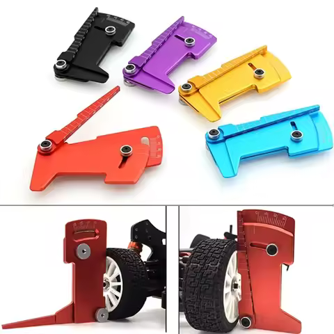 Adjustable Ruler Adjusting RC Car Height & Wheel Rim Camber 15 degrees Hobby Tools CNC For RC Car 1/