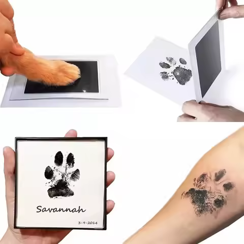 New Pet Dog Footprint Handprint Pad Safe Non-Toxic Printing Pad Pet Footprint Baby Paw Print Pad Ink