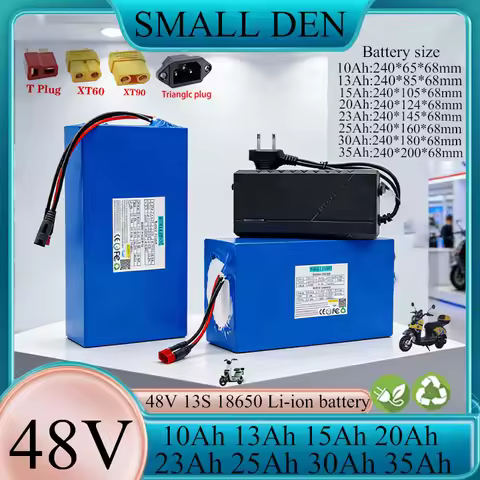 new 48V 15Ah 20Ah 28Ah 30Ah 35Ah 18650 lithium battery 1500W with 30A BMS electric scooter battery m