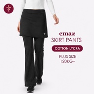 EMAX Seluar Skirt Sukan Cotton Lycra Bootcut Sport Skirt Pants Plus Size Muslimah (M-5XL)