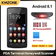 Android 8.1 PDA Terminal with NFC Honeywell 6603 2D Barcode Scanner 1D QR Reader RAM3G ROM16G Data C