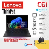 Lenovo 14" ThinkPad X1 Carbon 13 Aura Edition Ultra 7 258V 32GB 1TB WUXGA IPS W11P 3Y Premier Laptop