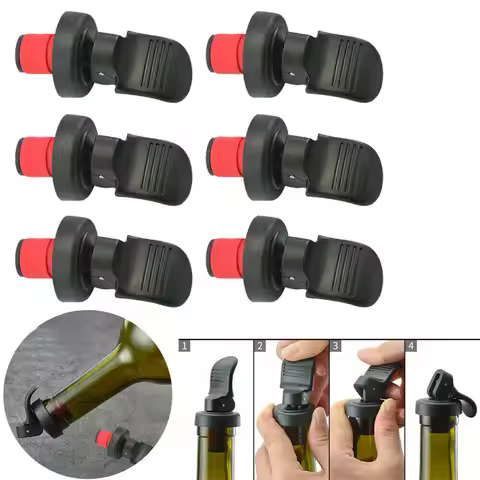 Wine Bottle Stopper Bar Hand Press Sealing Stop Cap Beers Cork Plug Seal Lids 7x3.2cm For Seal Miner