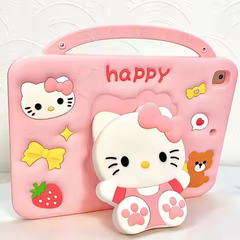 3D Kitty Tablet Case For iPad A16 2025 11th 10th Gen 7th/8th/9th Air Pro mini1/2/3/4/5/6th M3 M2 11 