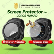 Screen Protector for Coros Nomad, Tempered Glass and Smartwatch TPU Soft Film (for smart watch coros