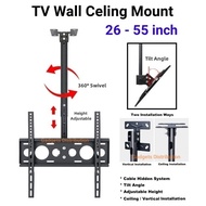 SM CM-M 26 to 55 Inch LCD TV Wall Ceiling Mount Bracket M Holder Adjustable Height Tilt Angle Cable 