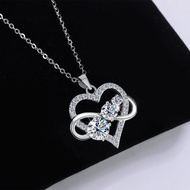Z-100 925 Sterling Silver Women's Diamond Necklace, 1.8 Carat Moissanite (Including Certificate)