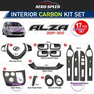 Perodua Alza 2009 - 2012 Carbon Fiber 17PCS Interior Decoration Accessories Frame Cover