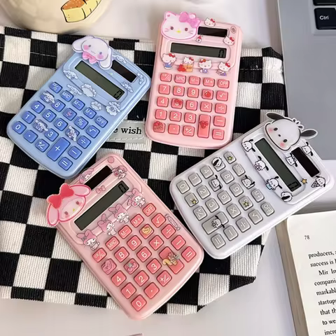 Cute portable Hello Kitty Calculator Portable Mini Pocket Calculator Cute Cartoon Calculator Learnin