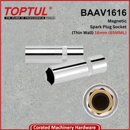 [CORATED] Toptul 1/2" Soket Palam Pencucuh Magnetik DR. Magnetic Spark Plug Socket (Thin Wall) 16mm 