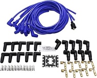 GSKMOTOR Universal Blue Spark Plug Wires Spiral Core 8.5mm 90 Degree Boots Fits for Chevy SBC BBC Fo