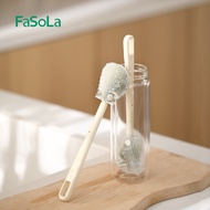 FaSoLa Household Water Cup Cleaning Brush Travel Portable Detachable Soft Rubber Cup Brush Kitchen W