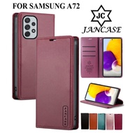 JANCASE PREMIUM SAMSUNG A72 FLIP COVER WALLET CAN BE OPENED AND CLOSE