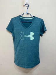 「 二手衣 」 Under Armour 女版短袖運動上衣 S/M（藍綠色）88