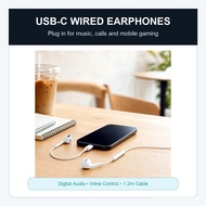 USB-C Type-C Wired Headset, with Microphone, 1.2m Cable, Suitable for Android Music Games.