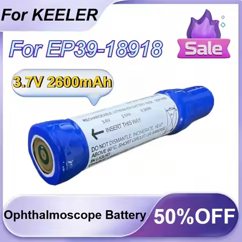 3.7V 2600mAh Rechargeable Lithium-ion Ophthalmoscope Battery for KEELER EP39-18918 Replacement Batte