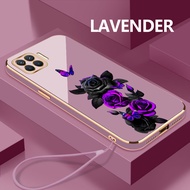 MAWAR Casing For OPPO A93 A94 A95 A96 4G A96 5G A98 Rose MysteriousSoft Silicone Lens Protection Cas