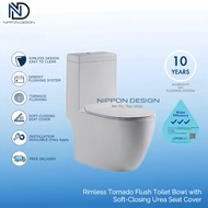 Rimless Tornado Flush Toilet Bowl | Soft-closing UREA seat cover | Baron 898 | Free Delivery