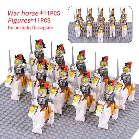 WW2 Military French Dragoon British Soldiers Cavalry Knights Figures Army Scottish Fuisiler Building