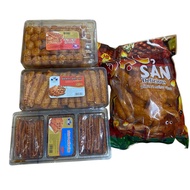 Snack Combo includes 4 canned beef snackPiece, sesame beef skewers, sesame beef pieces, specialty be