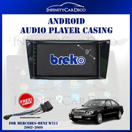 Mercedes Benz E-Class (W211) 2001-2008 9" Android Player Dashboard Audio FM Radio Casing Frame