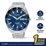 ALBA Jam Tangan Pria A3B003 Automatic Stainless Steel Silver Watch