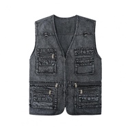 Gilet Da Uomo กางเกงยีนส์ Gilet Diกางเกงยีนส์ Gilet Da Uomo Senza Manelegante Con Cerniera Allentata