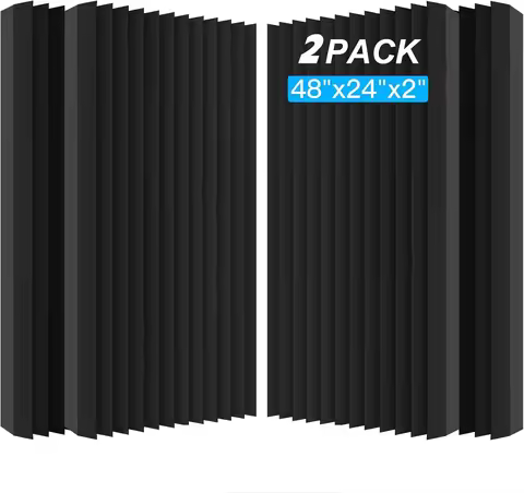MAKEFRIEND Large Size120x60x5cm Studio Acoustic Foam Wedge Tiles High Density Sound Absorption Noise