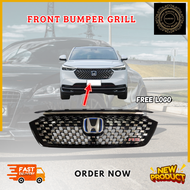 FREE LOGO HONDA HRV VEZEL 2023 FRONT BUMPER GRILLE CHROME RS S 1.5T RS E V SPEC TURBO DIAMOND SPEC