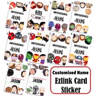 Personalised / Customised Name Ezlink Card Sticker (Hologram)