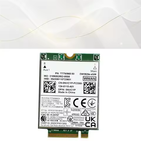 BTLIFE-T77W968.50 Dw5829e-ESIM M.2 4G Modem Module Cat9 450Mbps TDD-LTE 4G Module For Dell 7320 7330
