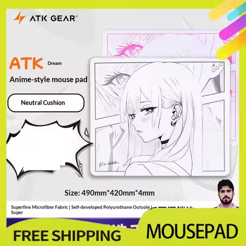 Atk Dream Anime Mousepad 490x420mm Neutral Balance Pad Fps Dedicated Customized E-Sports Gaming Acce
