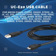 UC-E20 USB Cable For Nikon D3400, D3500, D5600, D7500, J4, J5, V3, Z50, Coolpix P340, P600, P610, P9