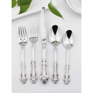 Export Tableware ONEIDA18/10 Stainless Steel Bright Retro Pattern Western Cutlery Fork Spoon Set Ste